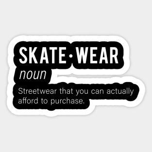 Skatewear Definition Sticker